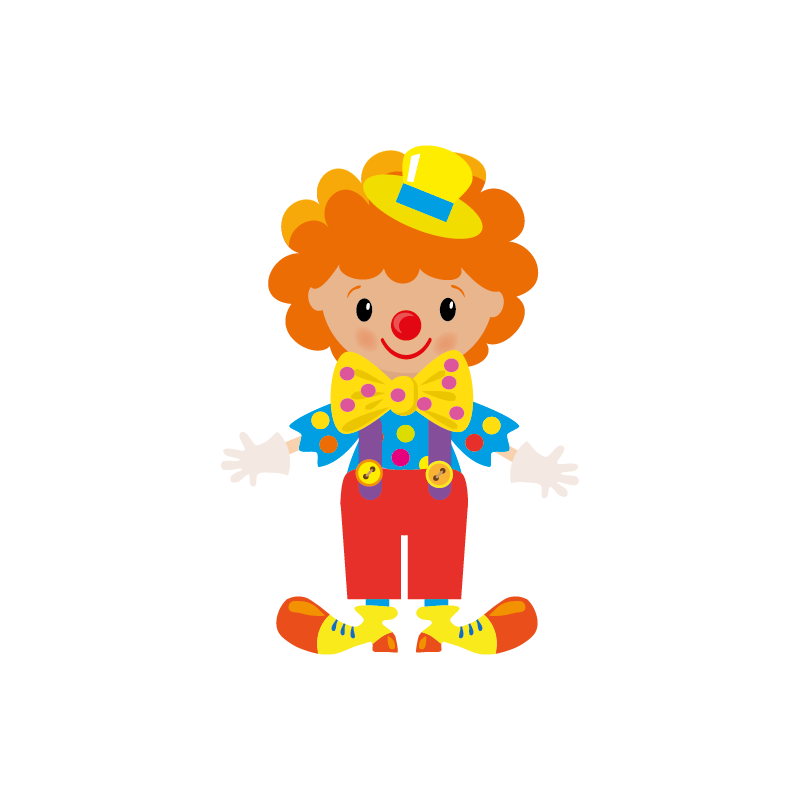 Stickers Clown Joyeux Bebe Enfant Color Stickers